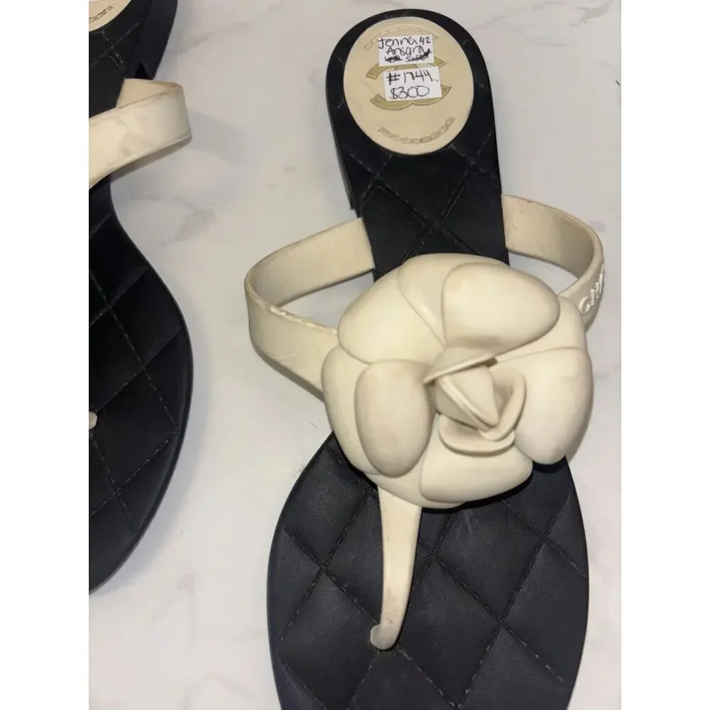 Chanel Camellia Sandals - Good Condition